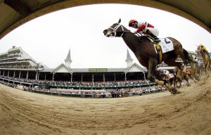 the finish line of Churchill Downs